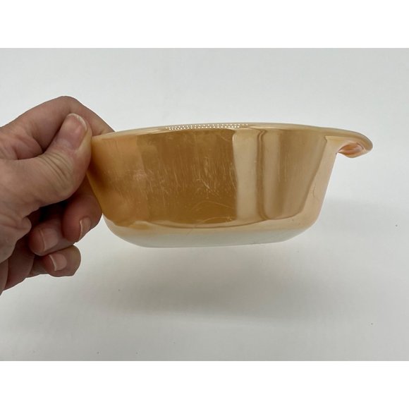 Vintage Fire King Peach Lusterware Ovenware/Casserole # 472 8 oz. - Picture 2 of 5
